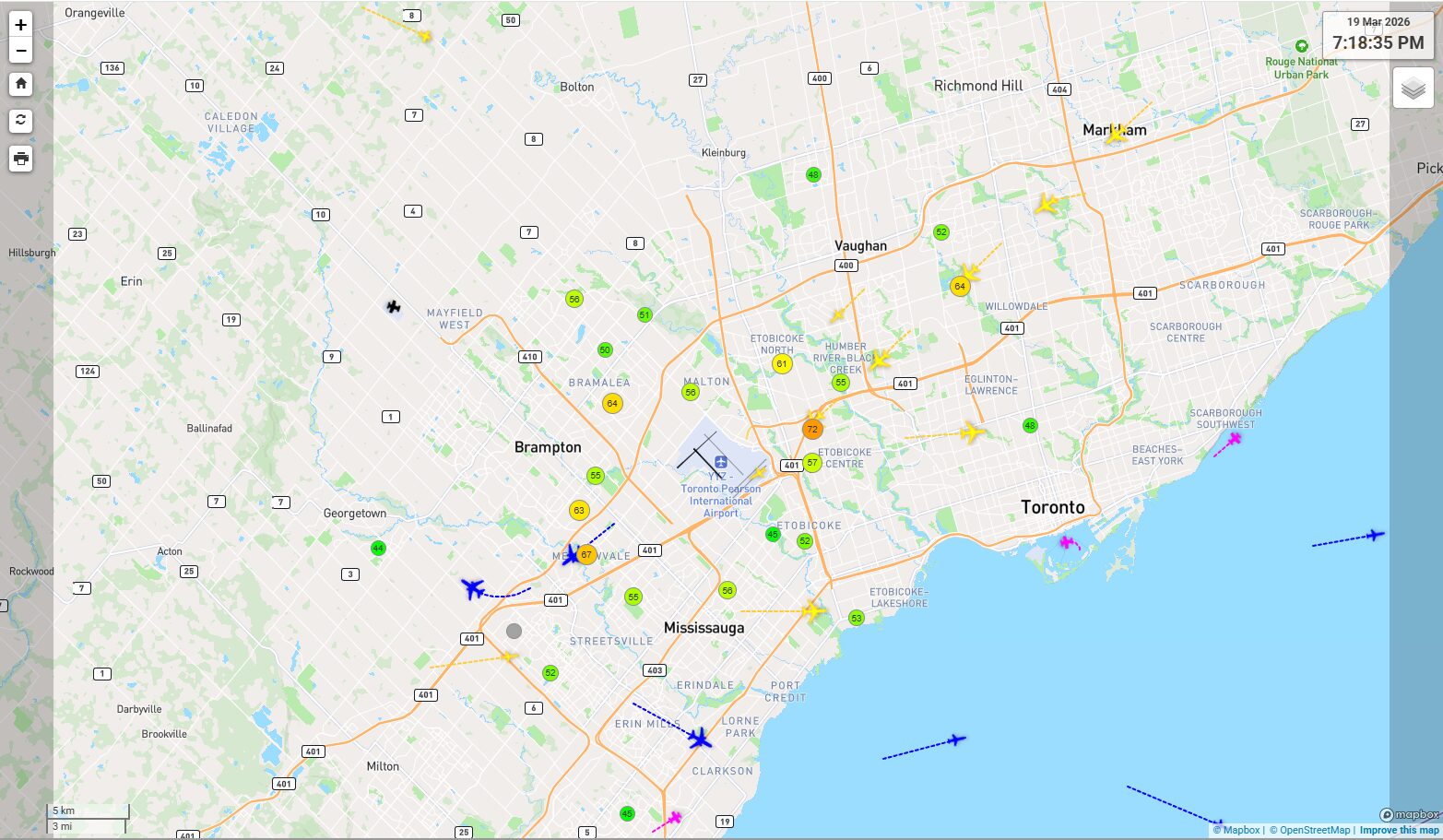 Tobias Park monitor shown offline on March 19, 2026 at approximately 19:29